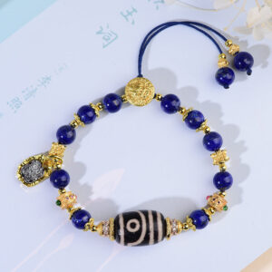 Lapis lazuli twisted bracelet, agate bracelet, natural crystal bracelet, women's bracelet, new Chinese style design