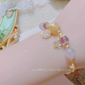 Rose Quartz Star Moon Natural Jade Bracelet