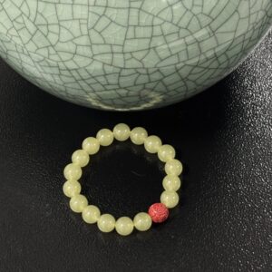 Celestial Blue Crystal with Natural Red Agate Cloud Pattern Beads Bracelet