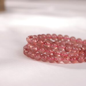 Strawberry Quartz Multistrand Bracelet