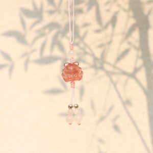 Cute handmade nine-tailed fox pendant